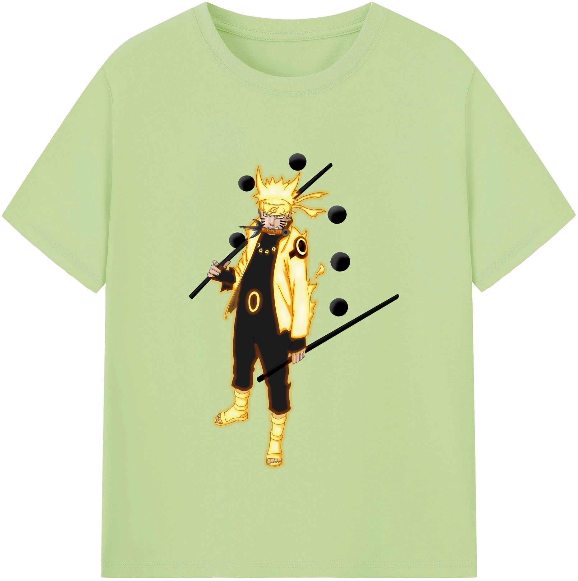 （画像用） NARUTO -ナルト- うずまき ナルト Uzumaki Naruto 綿100％半袖Tシャツ（フロントプリント）